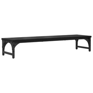 vidaXL Monitor Halterung Schwarz Eichen-Optik 85 x 23 x 15,5 cm