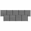 vidaXL zaunset 1564 x 186 cm WPC und Aluminium Grau