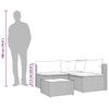 vidaXL 4-tlg. Garten-Lounge-Set mit Kissen Schwarz Poly Rattan