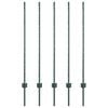vidaXL Zaunpfosten 5 pcs Gr&uuml;n 120 cm Stahl