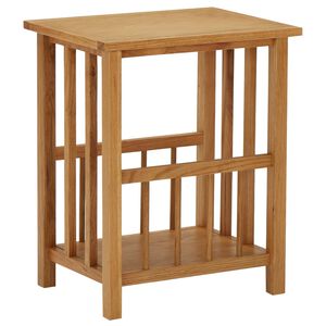 vidaXL Zeitungstisch 45x35x55 cm Eiche Massivholz