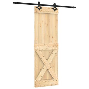 vidaXL Schiebet&uuml;r 70 x 210 cm Massivkiefer (Unbehandelt)
