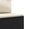 vidaXL 6-tlg. Garten-Lounge-Set mit Kissen Schwarz Poly Rattan