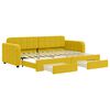 vidaXL Tagesbett Ausziehbar mit Schubladen Gelb 80x200 cm Samt