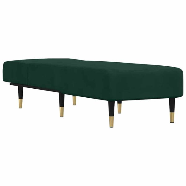 vidaXL Chaiselongue Dunkelgr&uuml;n Samt