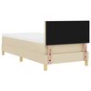 vidaXL Boxspringbett mit Matratze Creme 100 x 200 cm Stoff