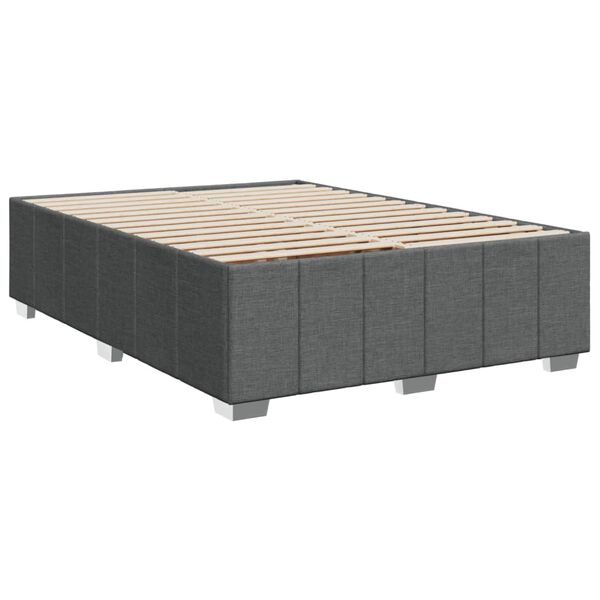 vidaXL Bettgestell ohne Matratze Dunkelgrau 160x200 cm Stoff