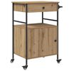 vidaXL K&uuml;chentrolley Artisan-Eiche 56 x 43 x 89,5 cm Holzwerkstoff