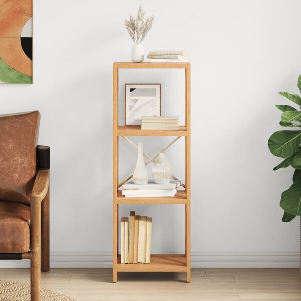 vidaXL Regal mit 4 B&ouml;den 40x30x112 cm Massivholz Eiche