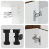 vidaXL 4-tlg. K&uuml;chenschrank-Set Lucca Braun Eichen-Optik Holzwerkstoff