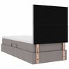 vidaXL Bett mit Stauraum und LED mit LED Taupe 90 x 190 cm Polyester