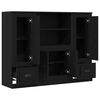 vidaXL Highboard Schwarz Eichen-Optik 132 x 35,5 x 103,5 cm