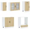 vidaXL 8-tlg. K&uuml;chenschrank-Set Lucca Sonoma-Eiche Holzwerkstoff