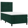 vidaXL Boxspringbett mit Matratze & LED Dunkelgr&uuml;n 100x200 cm Samt