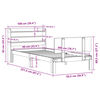 vidaXL Bettgestell mit Kopfteil ohne Matratze Wei&szlig; 90x200 cm