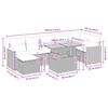 vidaXL 5-tlg. Garten-Sofagarnitur mit Kissen Beige Poly Rattan