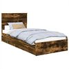 vidaXL Aufbewahrungsbett Ger&auml;ucherte Eiche 100 x 200 cm Holzwerkstoff