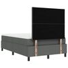 vidaXL Boxspringbett mit Matratze Dunkelgrau 120 x 190 cm Stoff