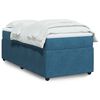 vidaXL Boxspringbett mit Matratze Dunkelblau 90x200 cm Samt