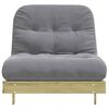 vidaXL Futon Schlafsofa mit Matratze 80x206x11 Kiefernholz Impr&auml;gniert