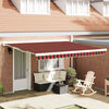 vidaXL Einziehbare Markise Orange und Braun 350 x 250 cm