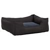 vidaXL Hundebett Dunkelgrau 85,5x70x23 cm Fleece Leinenoptik