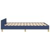 vidaXL Bettgestell ohne Matratze Blau 120x190 cm Stoff