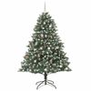 vidaXL K&uuml;nstlicher Weihnachtsbaum mit 300 LEDs mit St&auml;nder Gr&uuml;n 210 cm