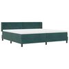 vidaXL Boxspringbett mit Matratze Dunkelgr&uuml;n 200 x 200 cm Polyester