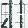 vidaXL Zaun mit Pfosten Gr&uuml;n 1,2 x 25 m Stahl und PVC