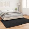 vidaXL Kunstschaffell Teppich Tafalla Schwarz 120 x 170 cm Polyester