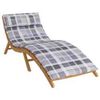 vidaXL Sonnen-Lounger Kissen Plaid Grau 180 x 60 x 4 cm Oxford-Stoff