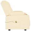 vidaXL 2-Sitzer Massagesessel mit Getr&auml;nkehalter Creme Kunstleder