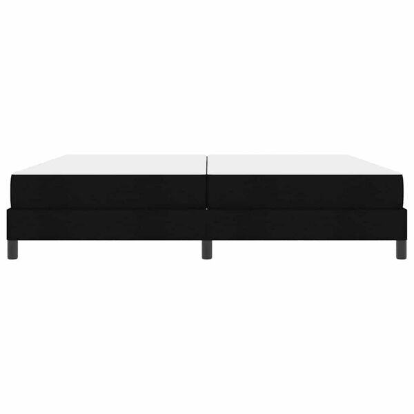 vidaXL Boxspringbett mit Matratze Schwarz 200 x 200 cm Stoff