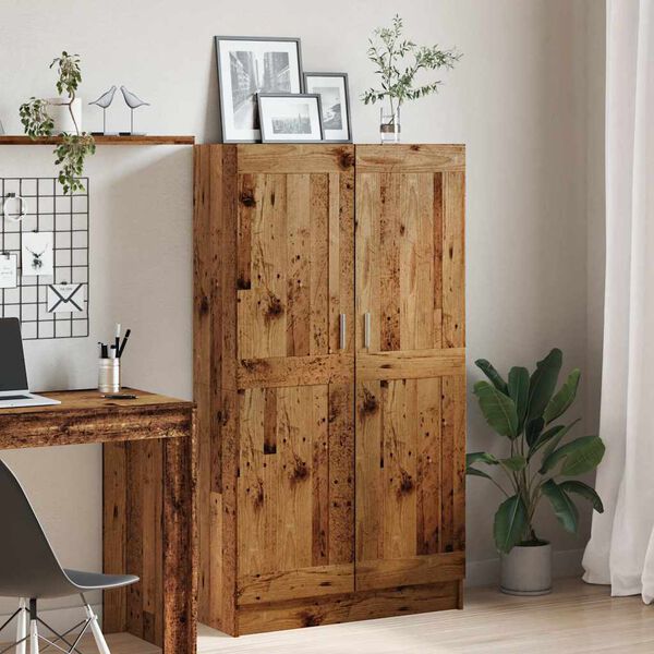 vidaXL B&uuml;cherschrank Altholz-Optik 82,5x30,5x150 cm Holzwerkstoff