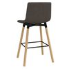 vidaXL Barhocker 2 Stk. Taupe Stoff