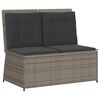 vidaXL 7-tlg. Garten-Lounge-Set mit Kissen Grau Poly Rattan