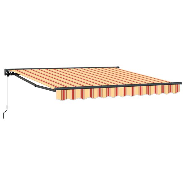 vidaXL Einziehbare Markise Mehrfarbig 350 x 250 cm Aluminium und Stoff