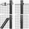 vidaXL Zaun mit Pfosten Grau 1,5 x 10 m Stahl