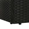 vidaXL Gartenbett Schwarz 195×60 cm Poly Rattan