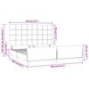 vidaXL Bettgestell ohne Matratze Hellgrau 160x200 cm Samt