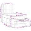 vidaXL Boxspringbett mit Matratze Creme 80x200 cm Stoff