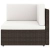 vidaXL 10-tlg. Garten-Lounge-Set mit Kissen Braun Poly Rattan