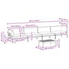 vidaXL Sofa Set mit Kissen Uni 5 pcs Anthrazit Massivholz Akazie