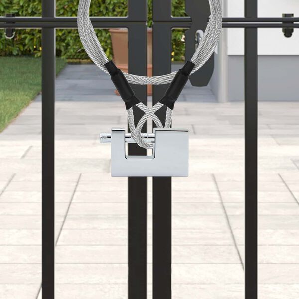 vidaXL Vorh&auml;ngeschloss 6 pcs Silber 7,8 x 2 x 5 cm Eisen