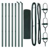 vidaXL Zaunpfosten Gr&uuml;n 10 x 0,8 m (19 x 19 mm Maschen) Stahl und PVC