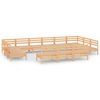 vidaXL 13-tlg. Garten-Lounge-Set Massivholz Kiefer