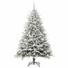 vidaXL K&uuml;nstlicher vorbeleuchteter Weihnachtsbaum mit Kugelset Gr&uuml;n