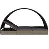 vidaXL 2-Personen-Sonnenliege mit Dach Grau 211x112x140 Poly Rattan
