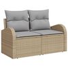 vidaXL Gartensofa-set mit Kissen 8 pcs Beige Poly-Rattan